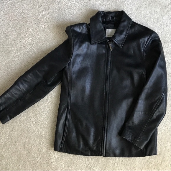 nine west leather jacket